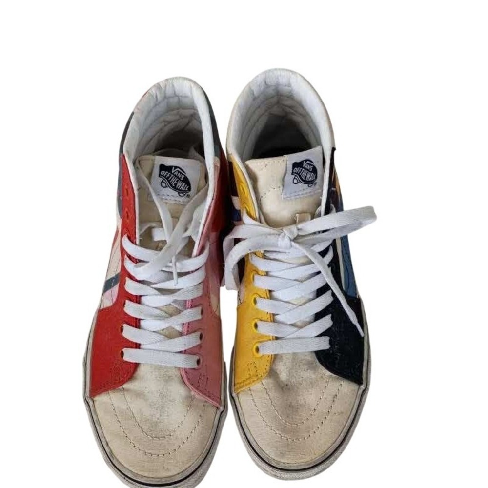 Vans Sk8-Hi MoMA Museum of Modern Art Multi Color Sneakers Women's 7 NWOT $90